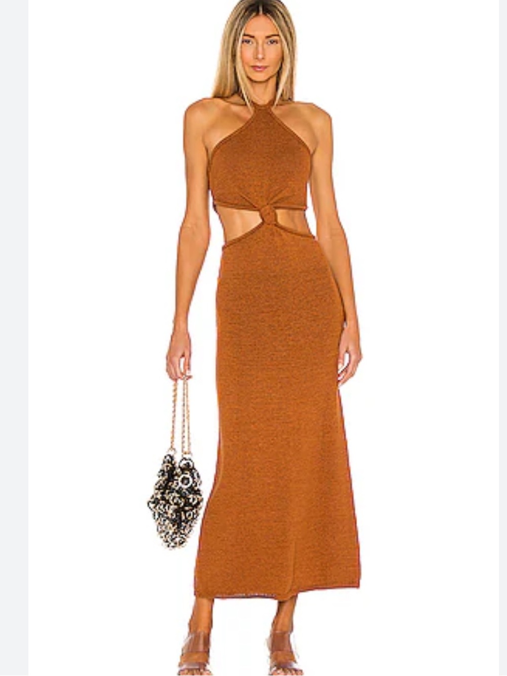Cult Gaia Cameron midi dress Knit Cutout Size L - Picture 4 of 12